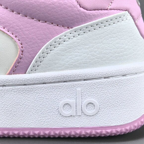 Alo Yoga Recovery Mode Low-Top Color-Blocked Sneakers In Pink And White - Picture 5 of 9